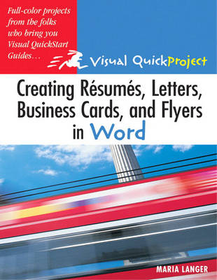 Book cover for Creating Resumes, Letters, Business Cards, and Flyers in Word