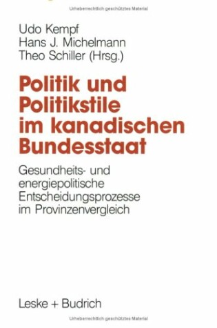 Cover of Politik Und Politikstile in Kanada