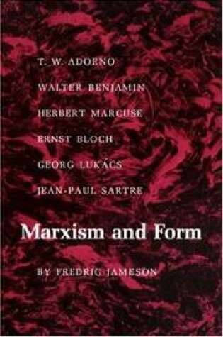 Cover of Marxism and Form