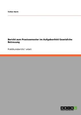 Book cover for Bericht zum Praxissemester im Aufgabenfeld Gesetzliche Betreuung