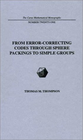 Cover of From Error-correcting Codes Through Sphere Packings to Simple Groups