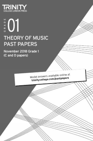 Cover of Trinity College London Theory of Music Past Papers (Nov 2018) Grade 1