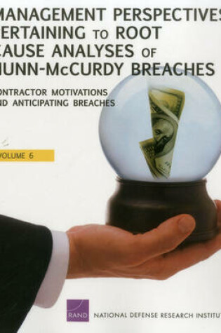 Cover of Management Perspectives Pertaining to Root Cause Analyses of Nunn-Mccurdy Breaches