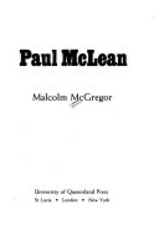 Cover of Paul McLean