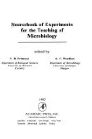 Cover of Source Book of Experiments for the Teaching of Microbiology