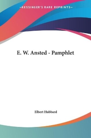 Cover of E. W. Ansted - Pamphlet