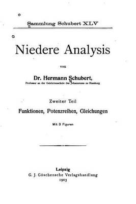 Cover of Niedere analysis