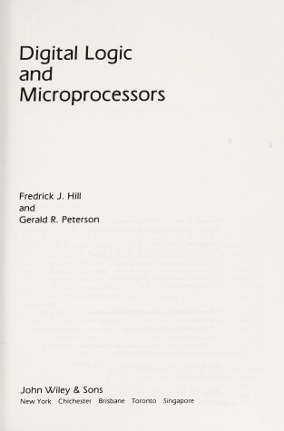 Book cover for Digital Logic and Microprocessors