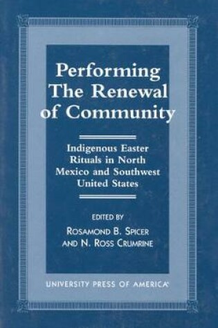 Cover of Performing the Renewal of Community