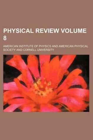 Cover of Physical Review Volume 8