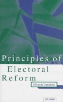 Book cover for Principles of Electoral Reform