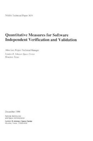 Cover of Quantitative Measures for Software Independent Verification and Validation