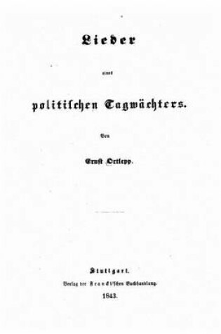 Cover of Lieder eines politischen Tagwachters