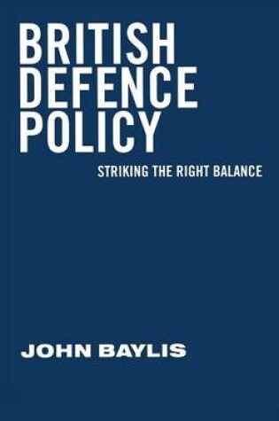 Cover of British Defence Policy