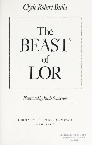 Book cover for The Beast of Lor