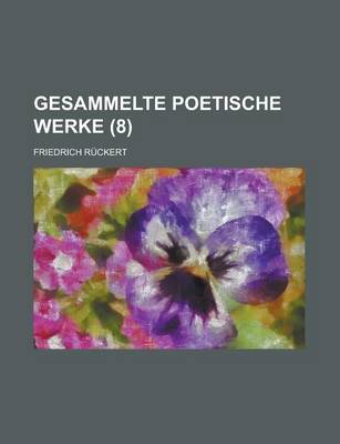 Book cover for Gesammelte Poetische Werke (8 )