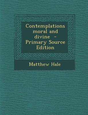 Book cover for Contemplations Moral and Divine - Primary Source Edition