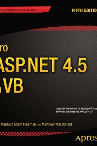 Cover of Pro ASP.NET 4.5 in VB