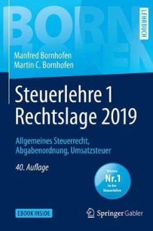 Cover of Steuerlehre 1 Rechtslage 2019