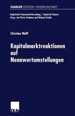 Book cover for Kapitalmarktreaktionen auf Nennwertumstellungen