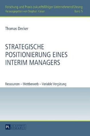 Cover of Strategische Positionierung eines Interim Managers