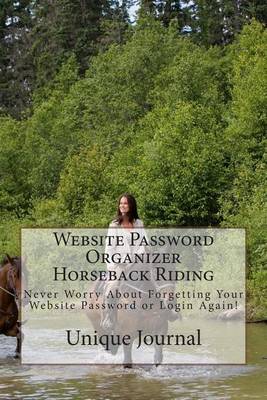 Book cover for Website Password Organizer Horseback Riding