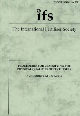 Book cover for Procedures for Classifying the Physical Qualities of Fertilisers