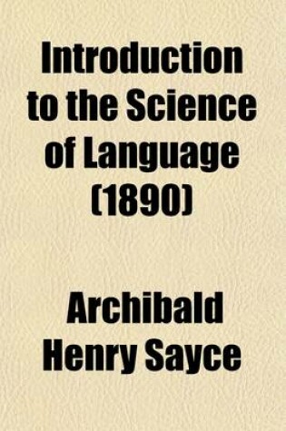 Cover of Introduction to the Science of Language