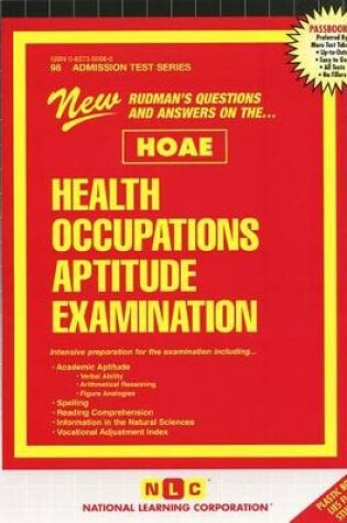 Cover of HEALTH OCCUPATIONS APTITUDE EXAMINATION (HOAE)