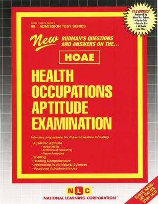 Book cover for HEALTH OCCUPATIONS APTITUDE EXAMINATION (HOAE)