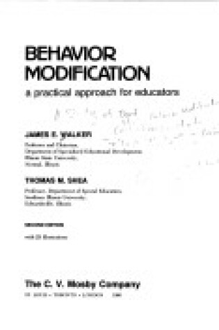 Cover of Behaviour Modification