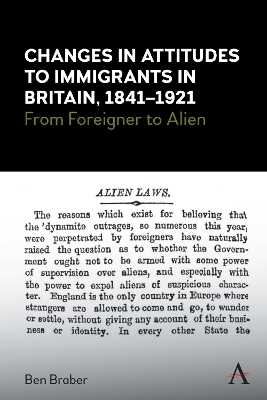 Cover of Changes in Attitudes to Immigrants in Britain, 1841-1921