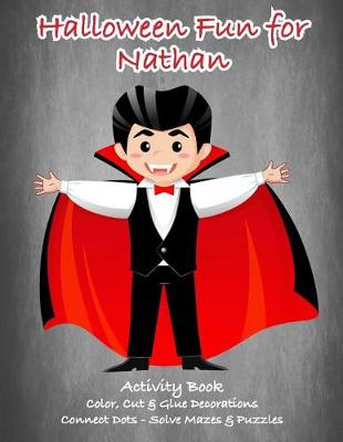 Book cover for Halloween Fun for Nathan Activity Book