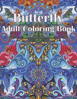 Book cover for Butterfly Adult Coloring Book