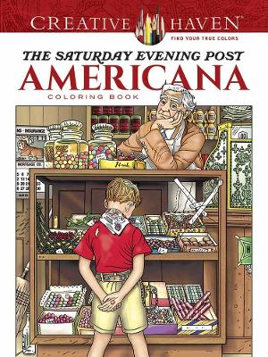 Book cover for Creative Haven the Saturday Evening Post Americana Coloring Book