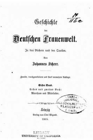 Cover of Geschichte Der Deutschen Frauenwelt
