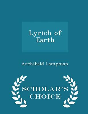 Book cover for Lyrich of Earth - Scholar's Choice Edition