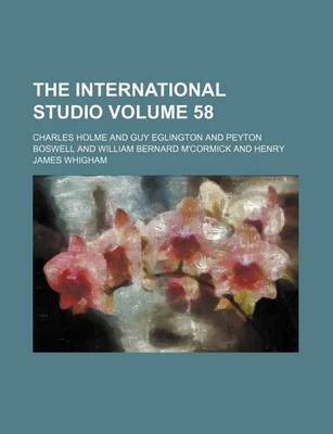 Book cover for The International Studio Volume 58