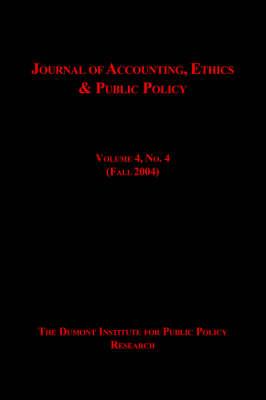 Book cover for Journal of Accounting, Ethics & Public Policy Vol. 4, No. 4