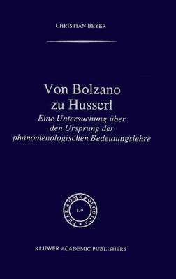 Book cover for Von Bolzano zu Husserl