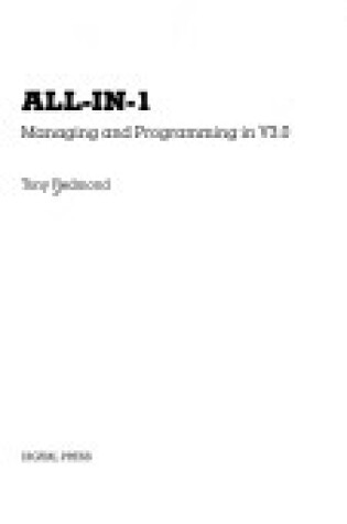 Cover of All-in-1: Managing and Programming in V3.0