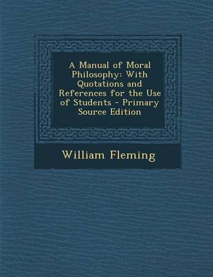 Book cover for A Manual of Moral Philosophy