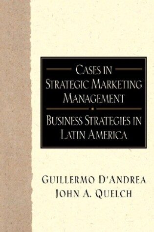 Cover of Cases in Strategic Marketing Management