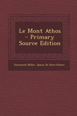 Cover of Le Mont Athos