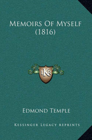 Cover of Memoirs of Myself (1816)