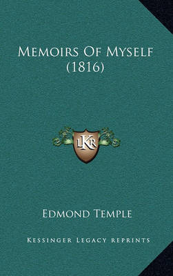 Book cover for Memoirs of Myself (1816)