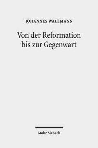 Cover of Von der Reformation bis zur Gegenwart