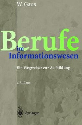 Cover of Berufe Im Informationswesen