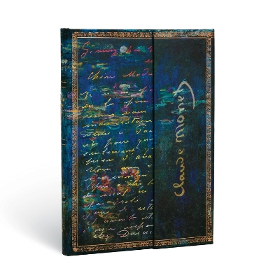 Book cover for Monet, Water Lilies (Embellished Manuscripts Collection) Midi Lined Hardcover Journal