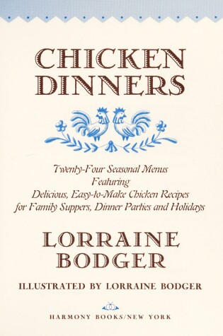 Cover of Chicken Dinners 24 Seasonal Menus